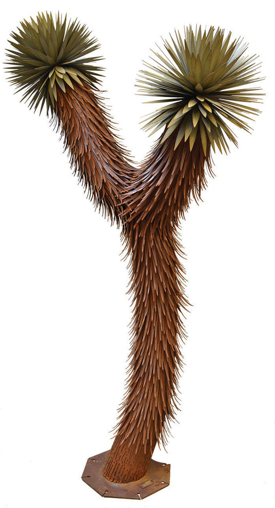 Desert Steel Joshua Tree Single Stalk Southwestern Garden Statues