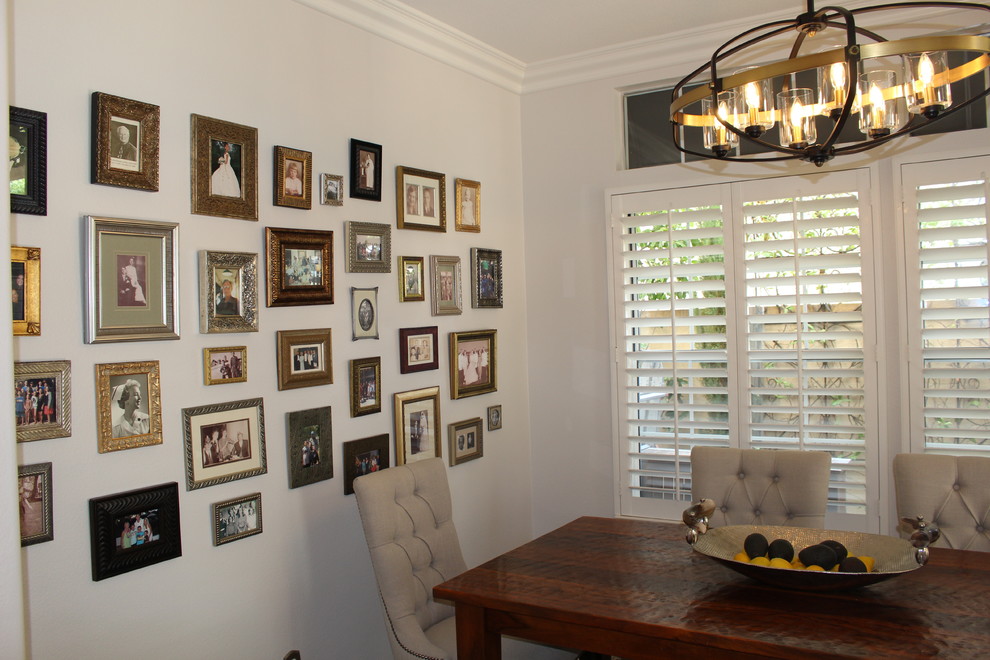 Example of a transitional home design design in Orange County