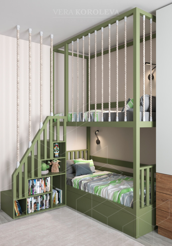 Дизайн-проект двухкомнатной  квартиры для семьи с детьми в ЖК "Модум"