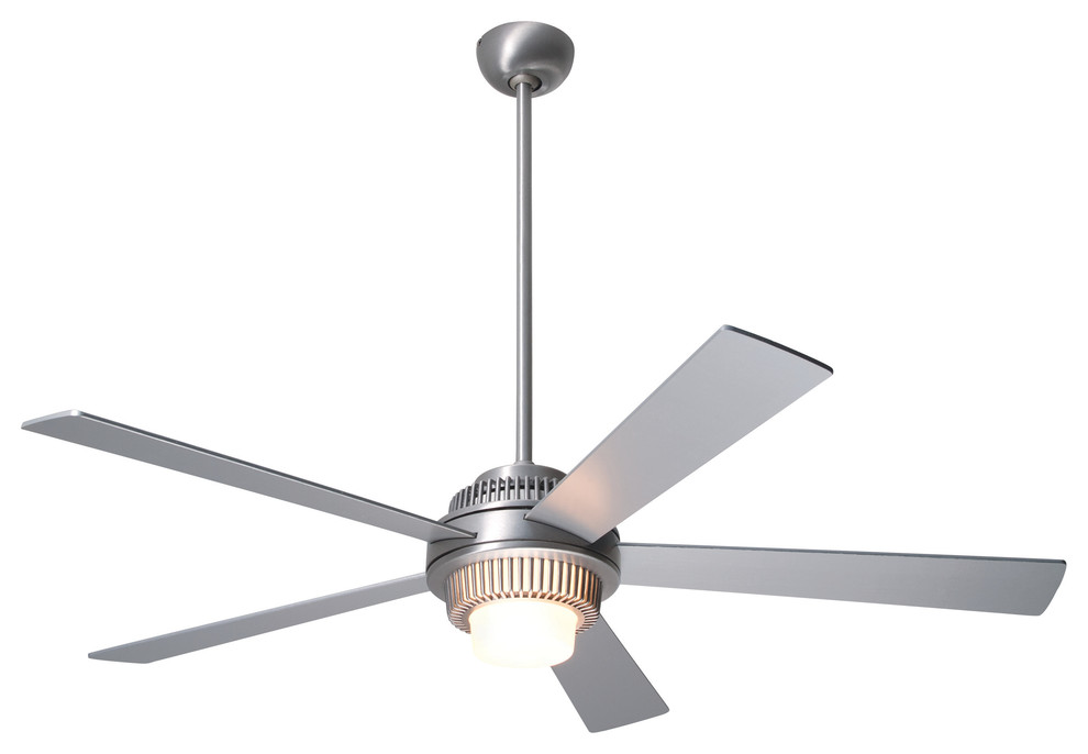 Modern Fan Solus Led Light Brushed Aluminum 52 Ceiling Fan With