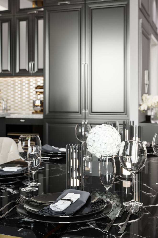 Дизайн проект элитной квартиры в Москве Grey&Gold