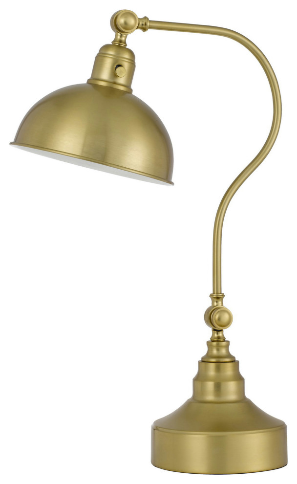 Antique Brass Metal Industrial, Desk Lamp Traditional Desk Lamps