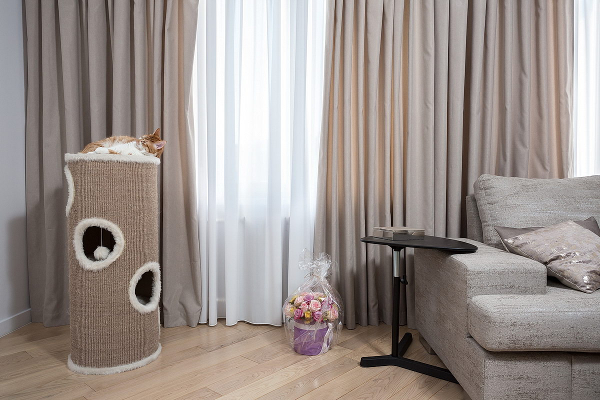 Шторы в интерьере 2х комнатной квартиры