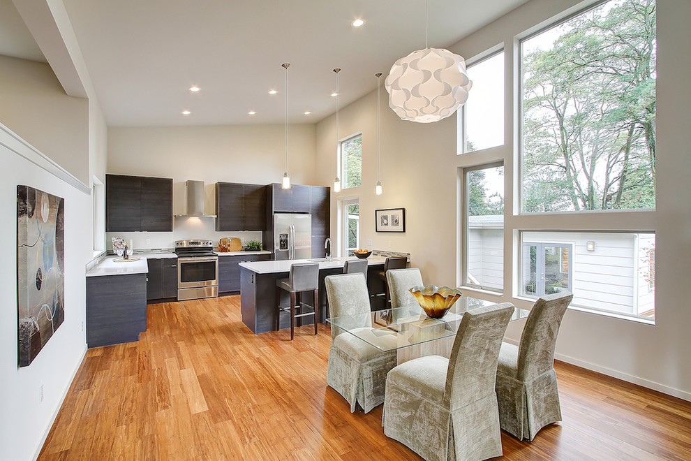 Inspiration for a transitional dining room remodel in Seattle