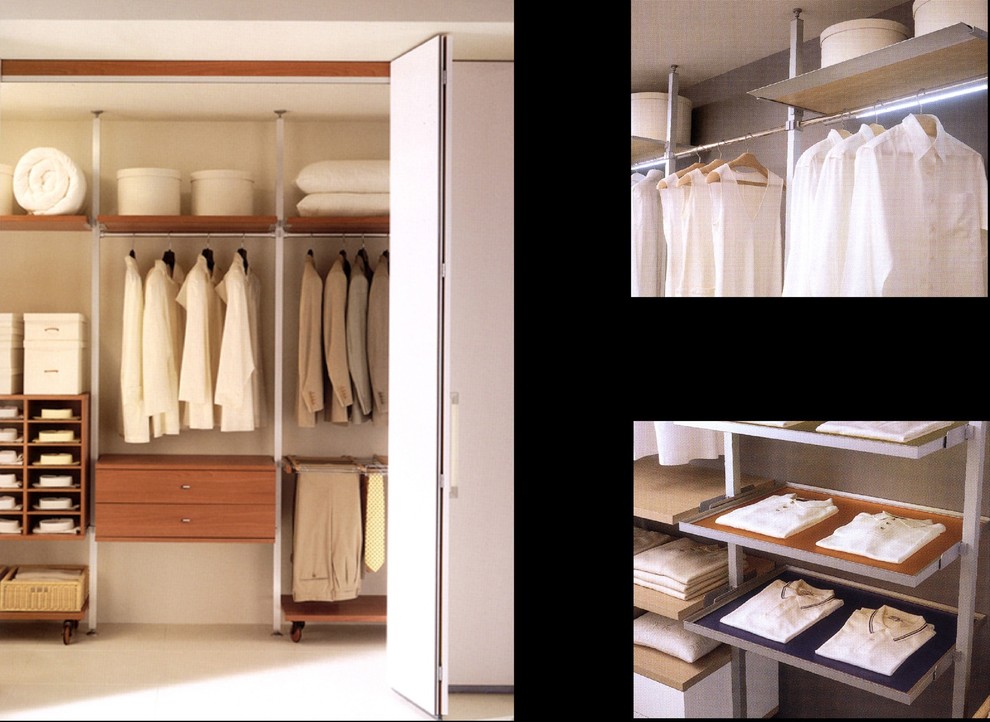 Design ideas for a modern storage and wardrobe in New York.