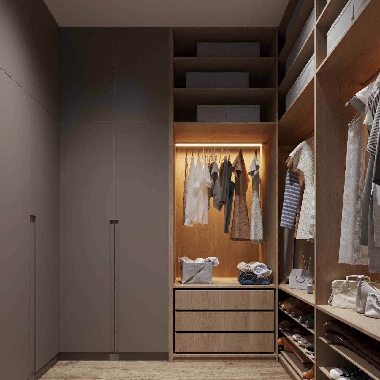 Квартира в современном стиле с кофейными оттенками