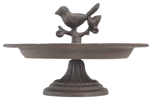 Decorative Cast Iron Pedestal Bird Feeder Chickadee 8