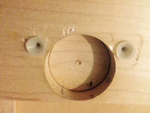 Need Help With Removal Of Plastic Push Insert On Cabinet Door Hinge