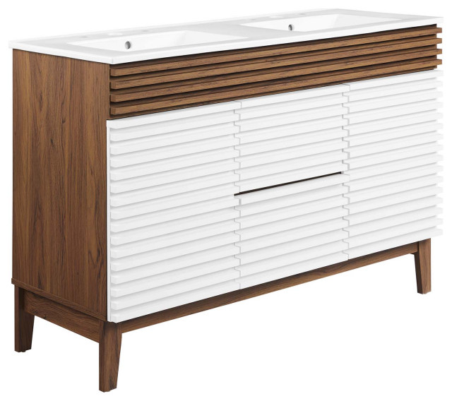 Render 48" Double Sink Bathroom Vanity Transitional Bathroom