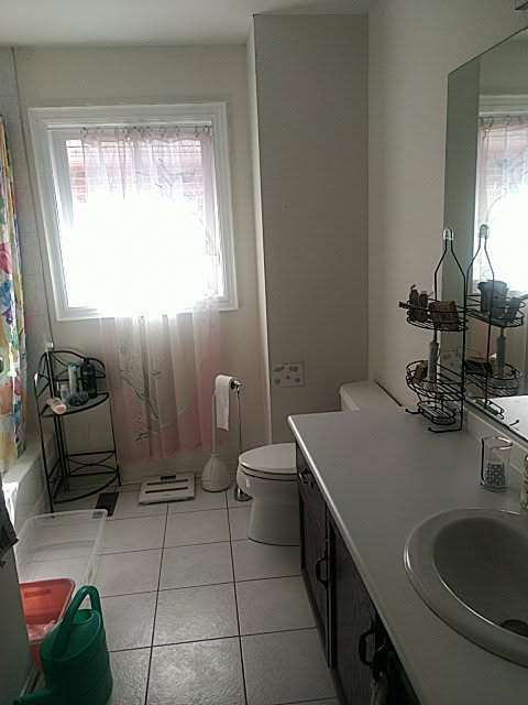 Before, during & after 3 piece washroom remdelling in Meadowvalle