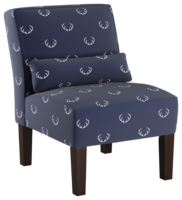 Joel Armless Chair, Antler Navy