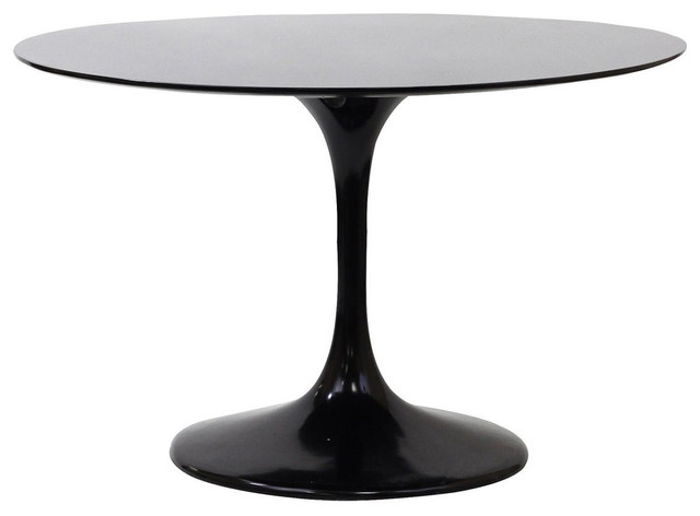 Lippa 40in.  Fiberglass Dining Table in Black