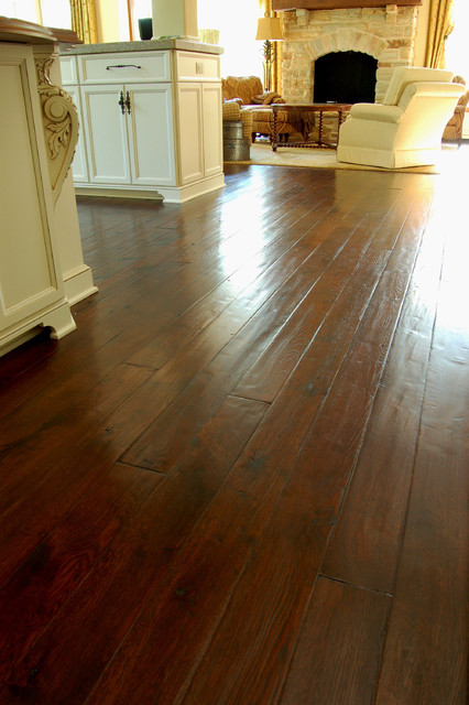 French Oak, Footworn Texture, Antique Seal Brown