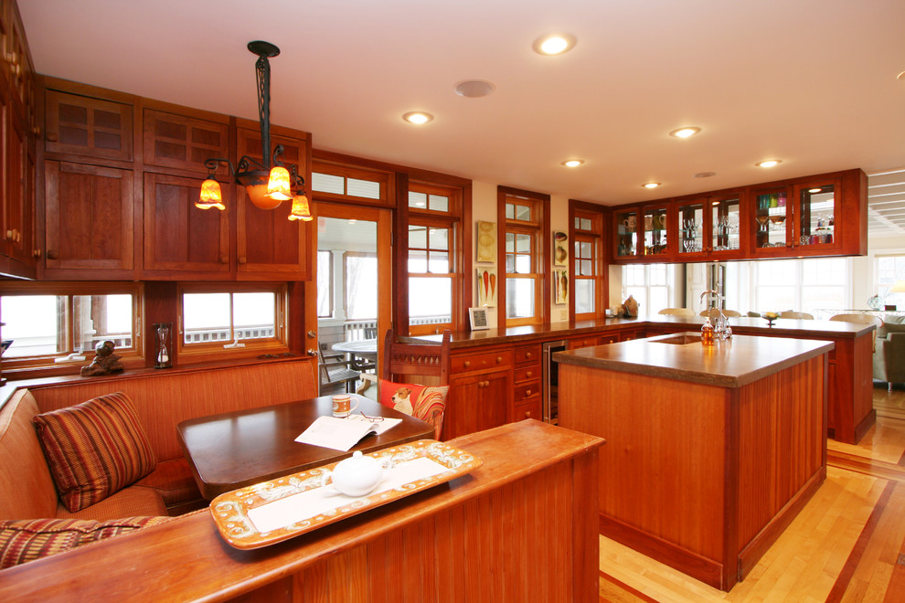 Photo of a transitional kitchen in Providence.