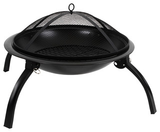 Round Charcoal Portable Foldable Firepit