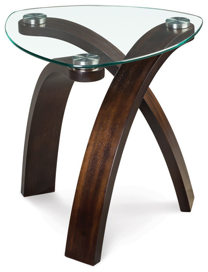 Emma Mason Signature Marjori Oval End Table in Hazelnut