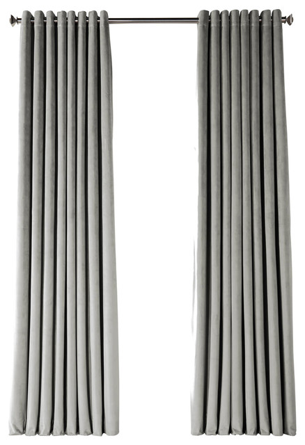Signature Extra Wide Grommet Blackout Velvet Curtain