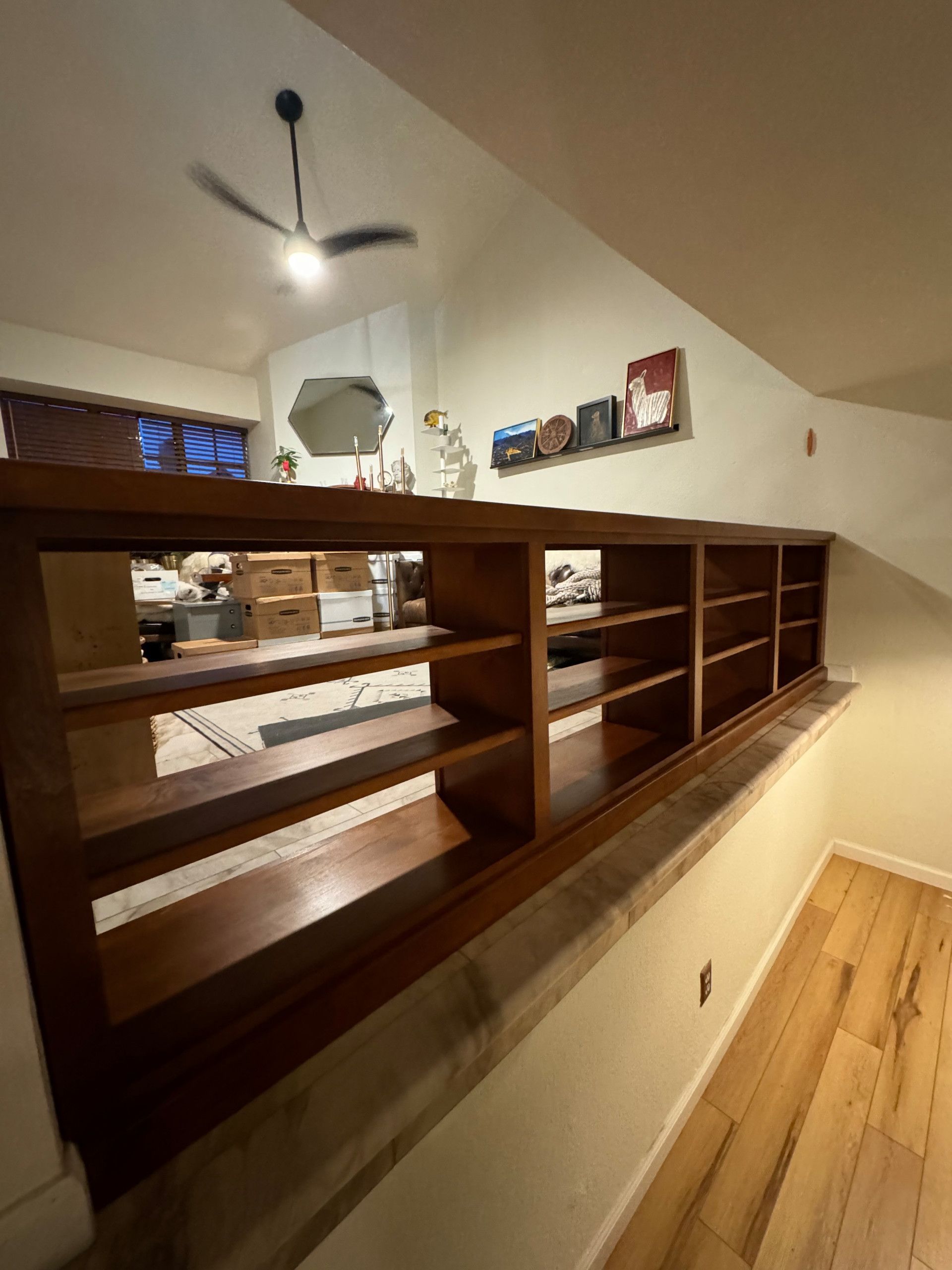 Custom Built and Stained Book Shelf