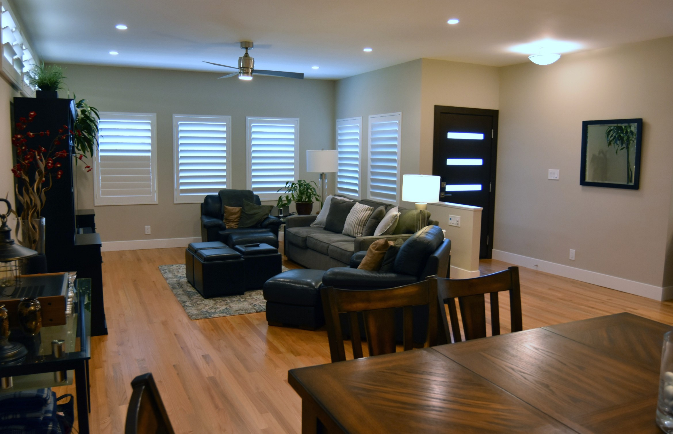 Living room with shutters