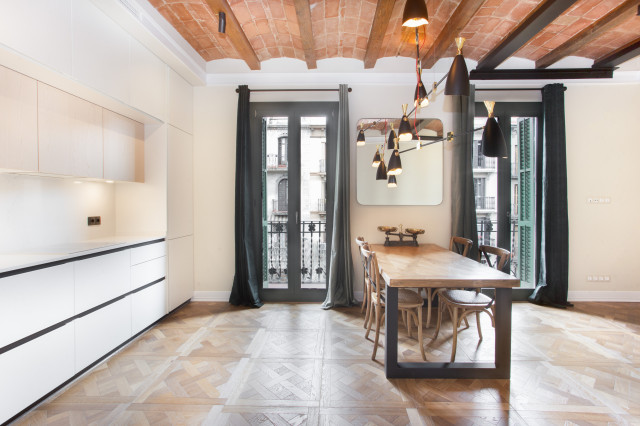 Cocina abierta rustic-kitchen