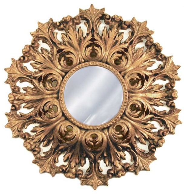 Hmh 8025e Ag Rococo Mirror Antique Gold