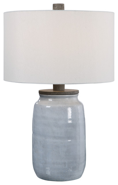 blue gray table lamp