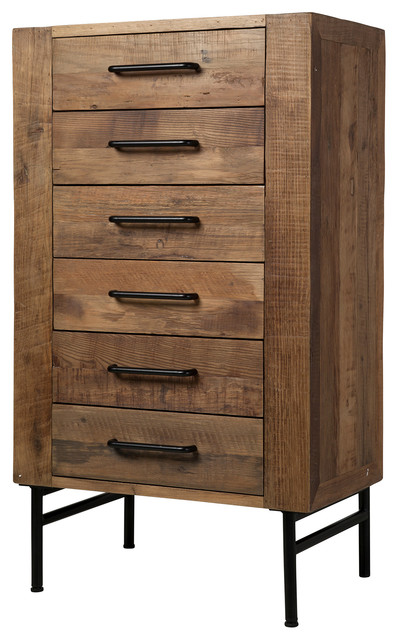 Bristol Reclaimed Pine 6-Drawer Dresser