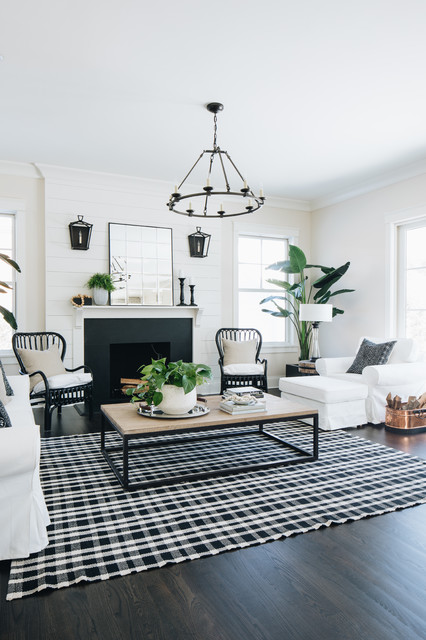 Modern Farmhouse landstil-dagligstue