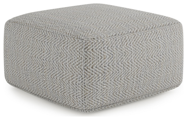 Nate Square Pouf - Transitional - Floor Pillows And Poufs - by Simpli Home  Ltd. | Houzz