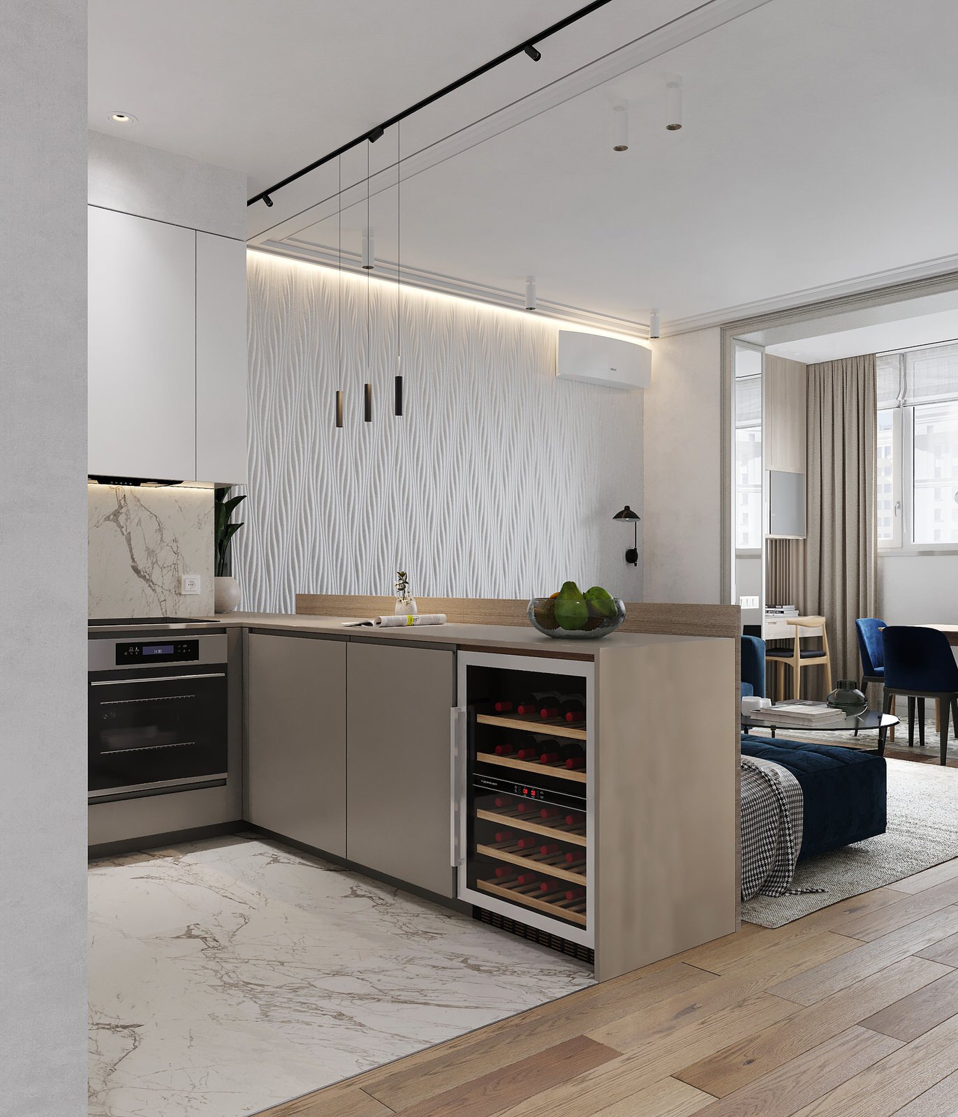 СВЕТЛЫЙ ИНТЕРЬЕР В ЖК ДОНСКОЙ ОЛИМП