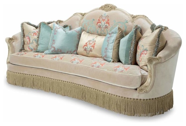Aico Furniture Belle Fleur Mansion Sofa Champagne