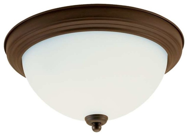 Sea Gull Lighting 77065-829 Rialto 3 Light Flush Mounts in Russet Bronze