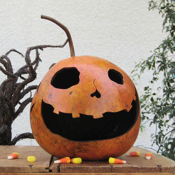 Halloween Gourd Jack-o'-Lantern by Pinch Me Boutique