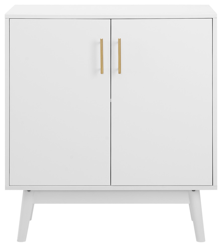 Bella 30 Mid Century Modern Accent Cabinet White Midcentury Accent Chests And Cabinets