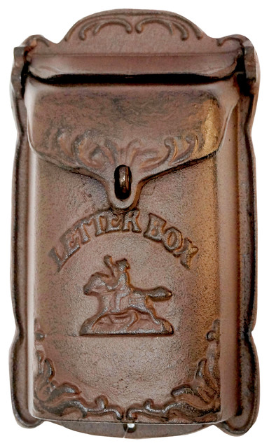 Nach Cara Cast Iron Wall Mounted Mailbox Traditional Mailboxes