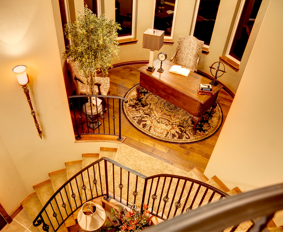 This is an example of a mediterranean home office in Oklahoma City.