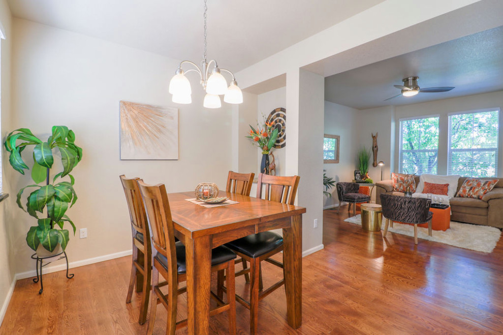 Dining room - transitional dining room idea in Denver