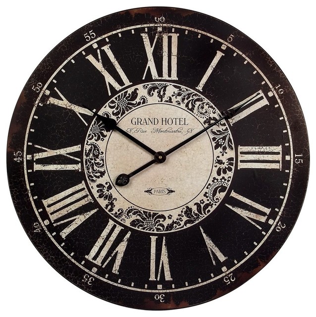 Hotel Black White Beige Rustic Antique Style Wall Clock Decor Hotel Black White Beige Rustic Antique Style Wall Clock Decor