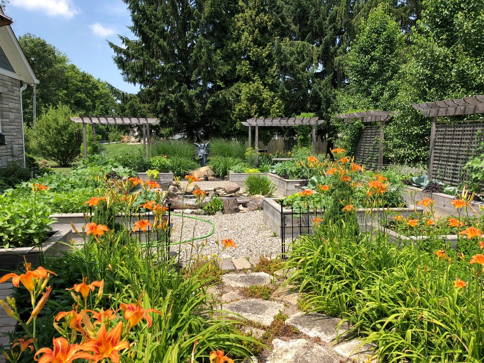 Farm Potager Garden Landscape Indianapolis by ML Contracting