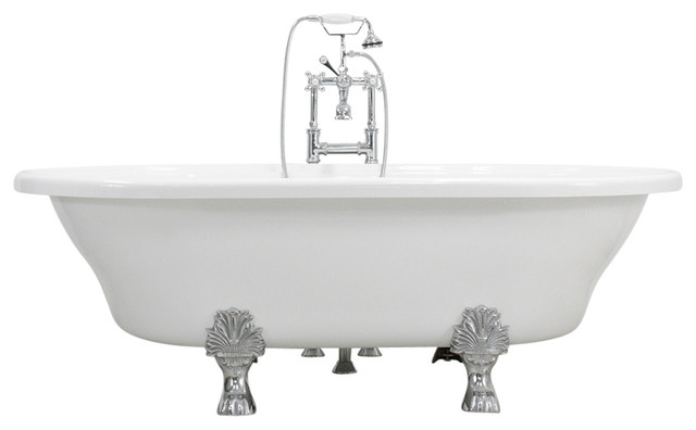 Francesca 73 Extra Wide Acrylic White Double Ended Clawfoot Tub Francesca 73 Extra Wide Acrylic White Double Ended Clawfoot Tub Package