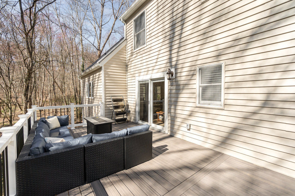 Deck - large transitional backyard deck idea in Baltimore