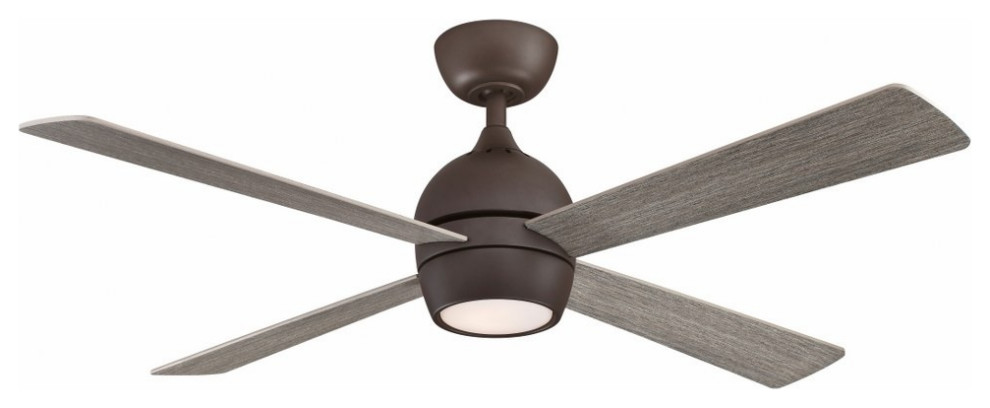 Matte Greige 52" Smart Ceiling Fan with LED Light and Remote