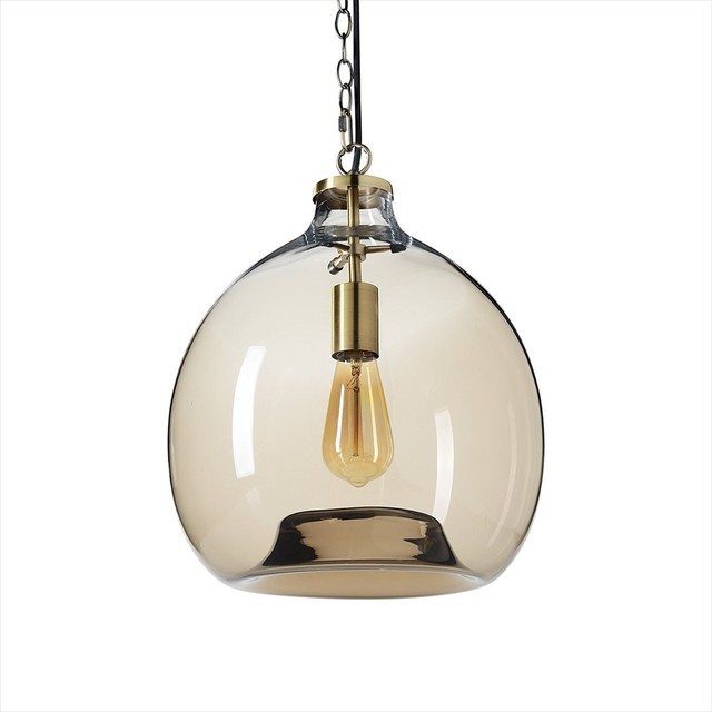 Handblown Glass Drop Ceiling Lights Brown Ombre