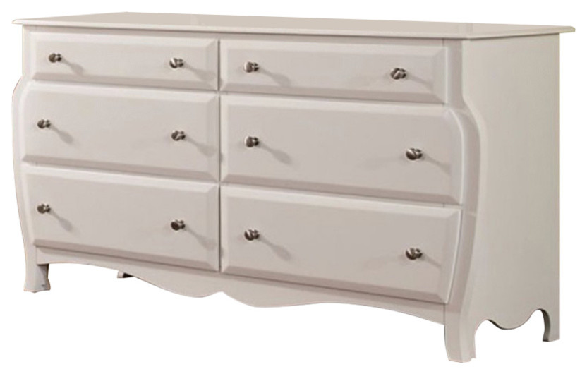 Fascinating Cottage Style Wooden Dresser For Kids White