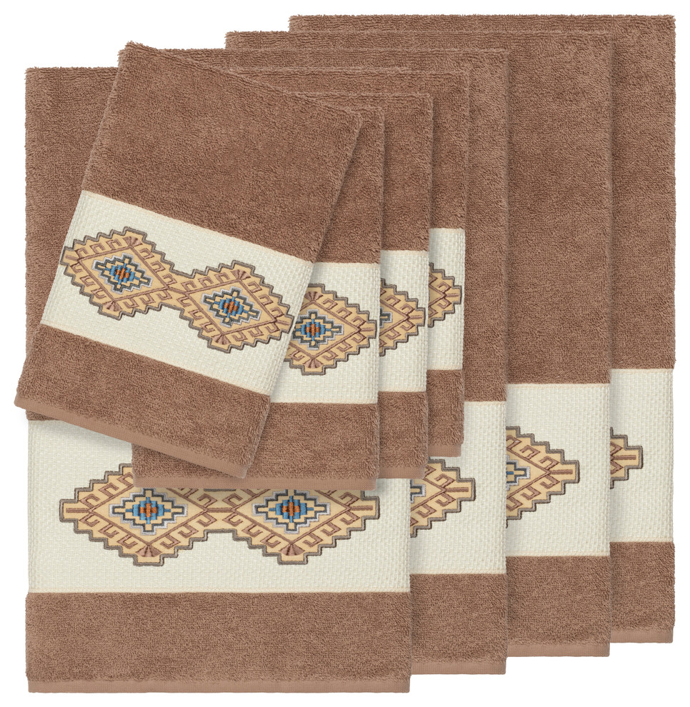 Gianna 8 Piece Embellished Towel Set Southwestern Bath Towels by