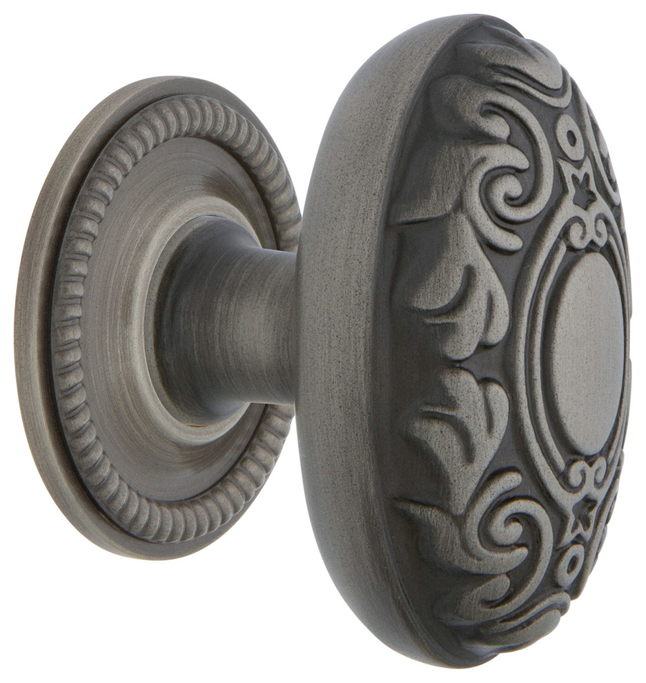 Nostalgic Warehouse Victorian Brass 1 3/4" Cabinet Knob With Rope Rose ...