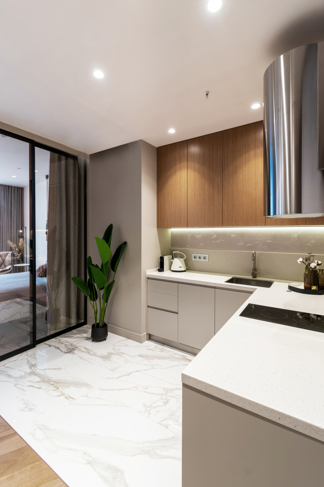 Фото: Мрамор и кофе. Квартира для отдыха в центре 57м.кв