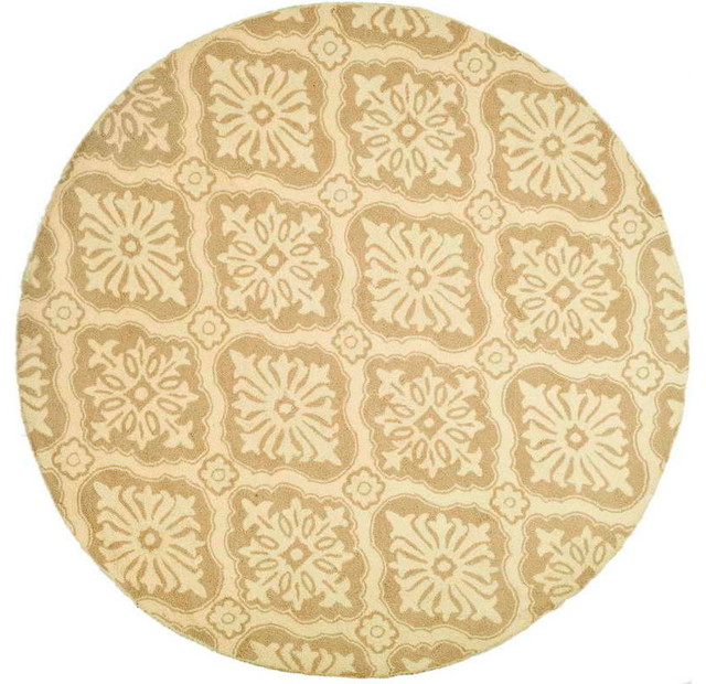 DuraRug Rug, Creme, 6' x 6' Round Area Rugs by Eager House