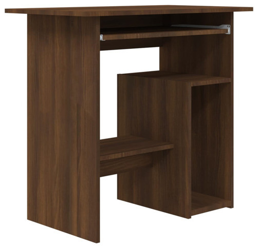 vidaXL Desk Brown Oak Engineered Wood Home Office Computer Desk Furniture
