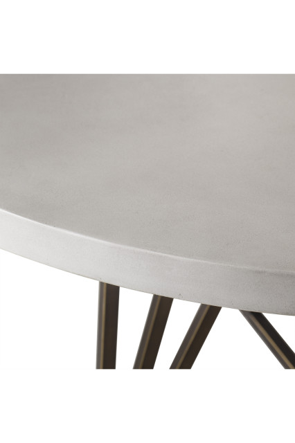 White Concrete Round Dining Table L, Andrew Martin Emerson - Transitional - Dining Tables - by ...